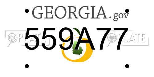 559A77 Georgia License Plate