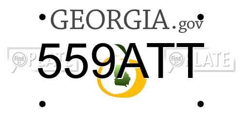 559ATT Georgia License Plate