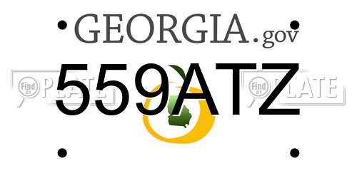 559ATZ Georgia License Plate