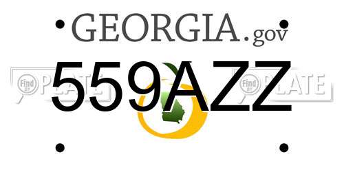 559AZZ Georgia License Plate