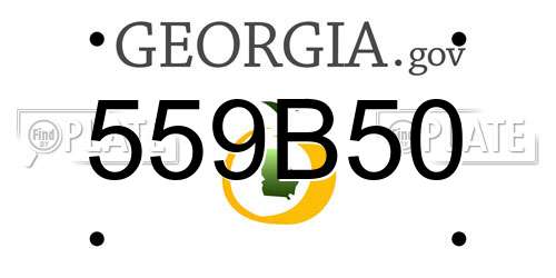 559B50 Georgia License Plate