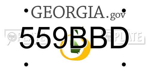 559BBD Georgia License Plate
