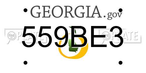 559BE3 Georgia License Plate