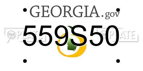 559S50 Georgia License Plate