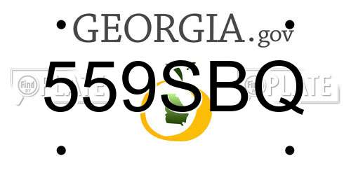 559SBQ Georgia License Plate