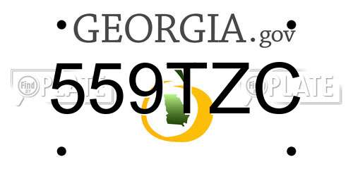 559TZC Georgia License Plate