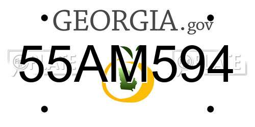 55AM594 Georgia License Plate