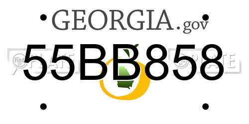 55BB858 Georgia License Plate