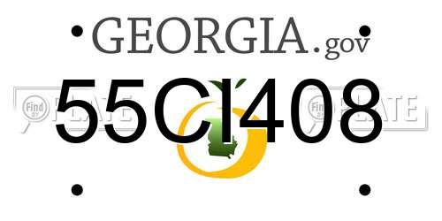 55CI408 Georgia License Plate