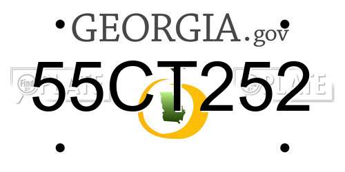 55CT252 Georgia License Plate