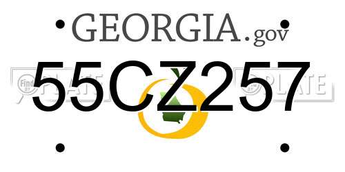 55CZ257 Georgia License Plate