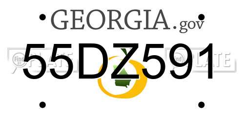 55DZ591 Georgia License Plate
