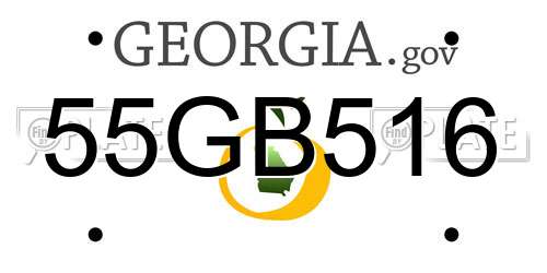 55GB516 Georgia License Plate