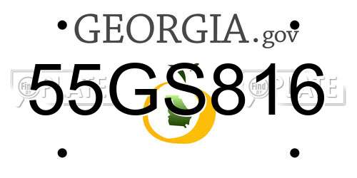 55GS816 Georgia License Plate