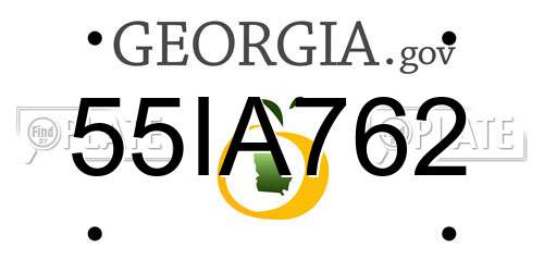 55IA762 Georgia License Plate