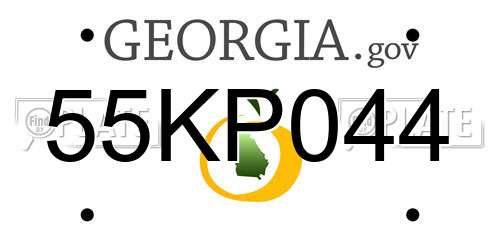 55KP044 Georgia License Plate
