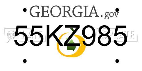 55KZ985 Georgia License Plate