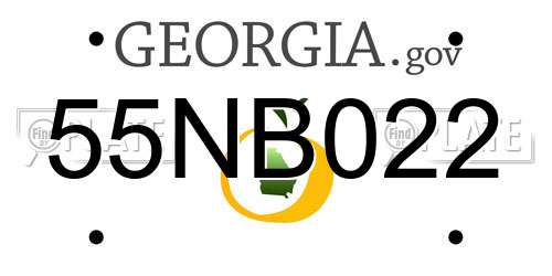 55NB022 Georgia License Plate
