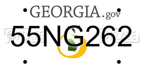 55NG262 Georgia License Plate