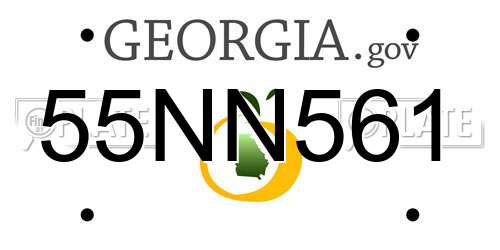55NN561 Georgia License Plate