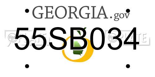 55SB034 Georgia License Plate