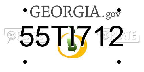 55TI712 Georgia License Plate