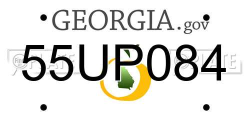 55UP084 Georgia License Plate