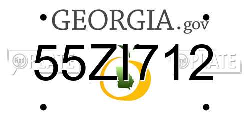 55ZI712 Georgia License Plate
