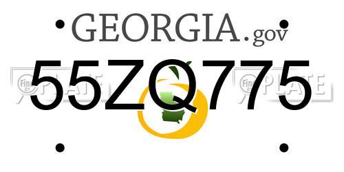 55ZQ775 Georgia License Plate