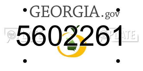 5602261 Georgia License Plate