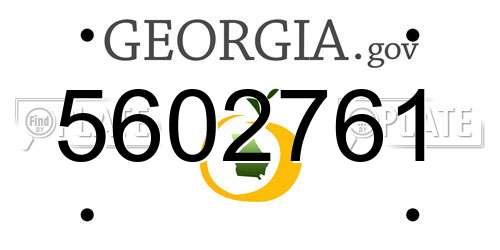 5602761 Georgia License Plate