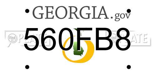 560FB8 Georgia License Plate
