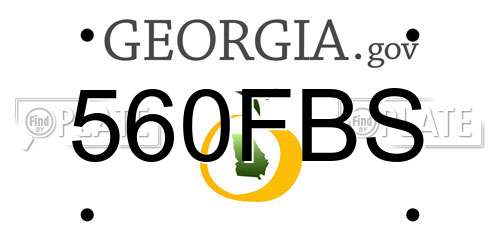 560FBS Georgia License Plate