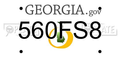 560FS8 Georgia License Plate