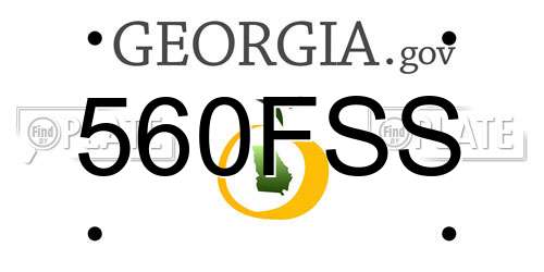 560FSS Georgia License Plate