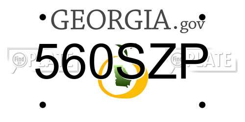 560SZP Georgia License Plate