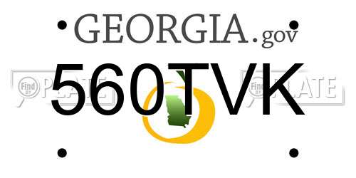 560TVK Georgia License Plate
