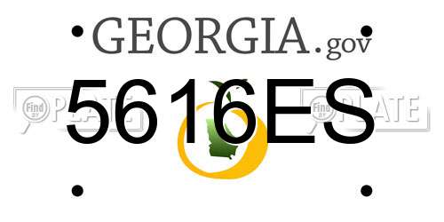 5616ES Georgia License Plate