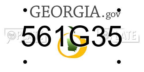 561G35 Georgia License Plate