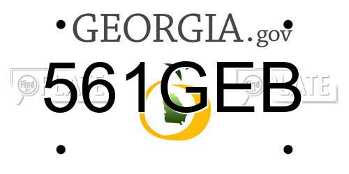 561GEB Georgia License Plate