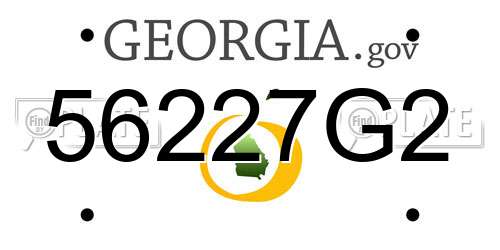 56227G2 Georgia License Plate