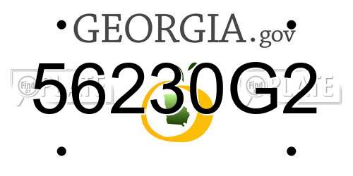 56230G2 Georgia License Plate
