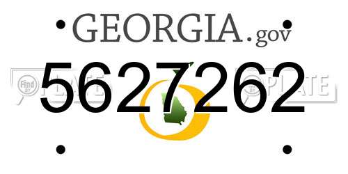 5627262 Georgia License Plate