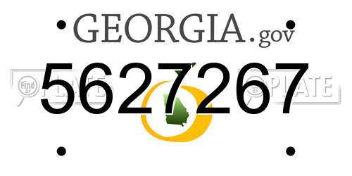 5627267 Georgia License Plate