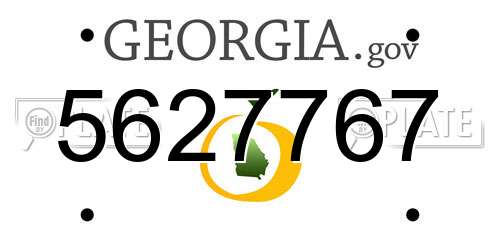 5627767 Georgia License Plate
