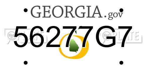 56277G7 Georgia License Plate