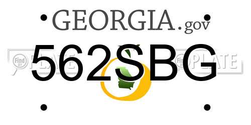 562SBG Georgia License Plate
