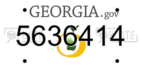 5636414 Georgia License Plate