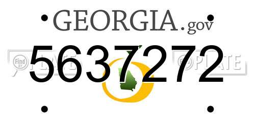 5637272 Georgia License Plate