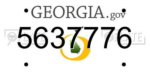 5637776 Georgia License Plate